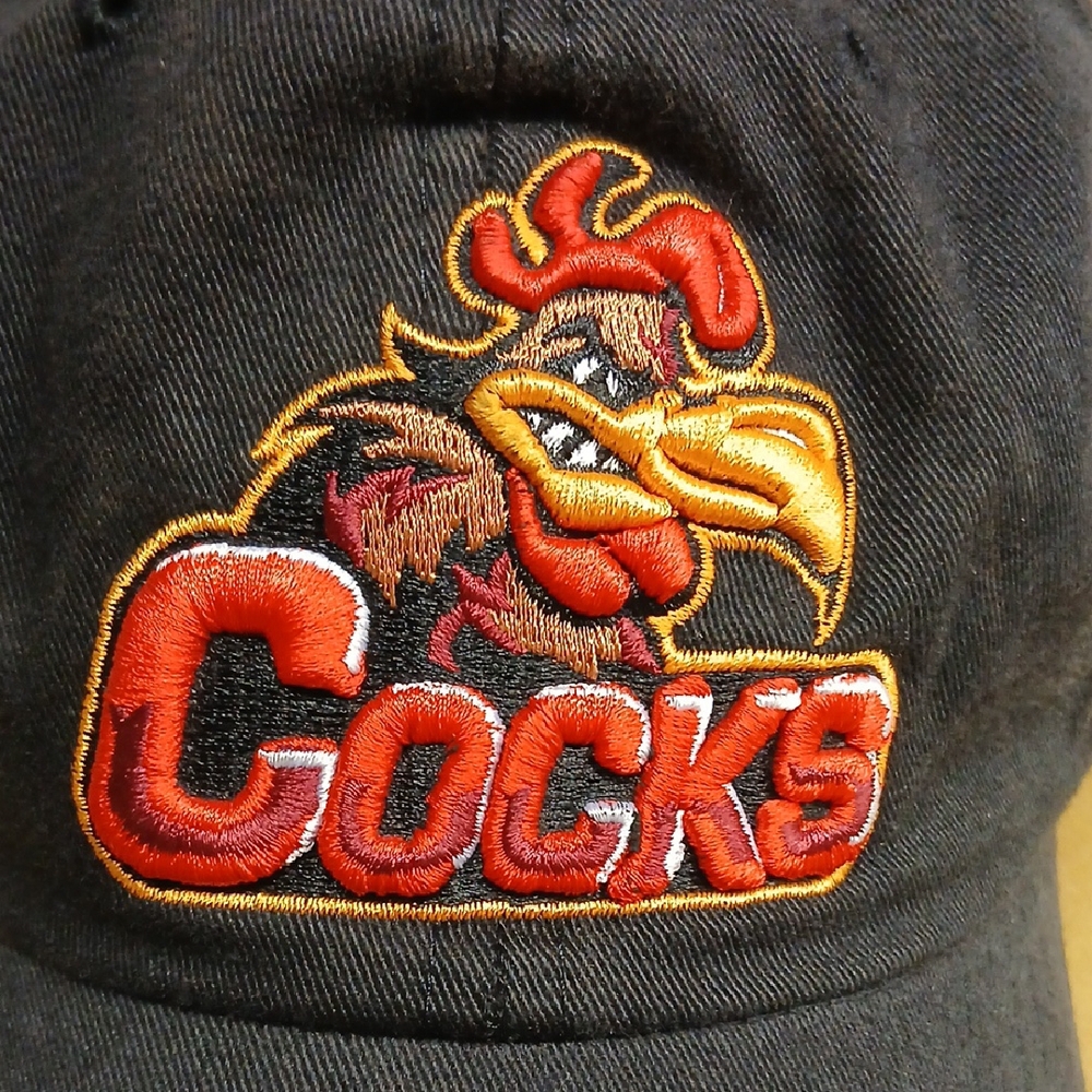 Steve & Barry's Vintage Cocks Baseball Black Cap with Rooster Embroidery XXL - Picture 3 of 6